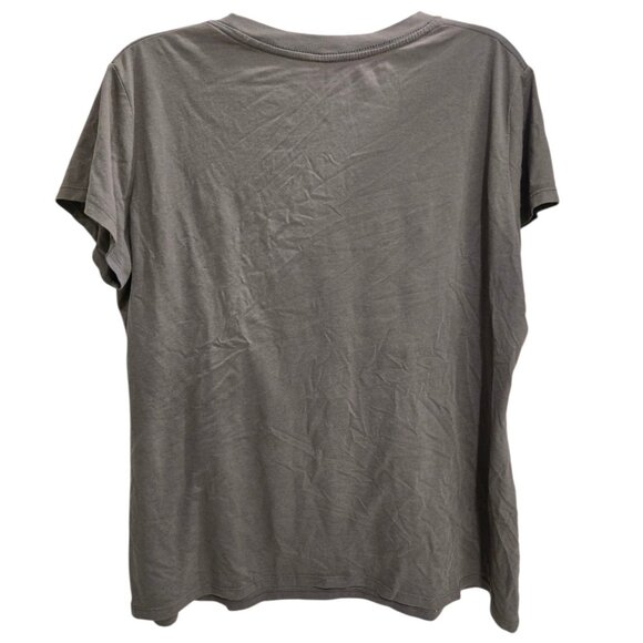 Hybrid Apparel Butterfly T-Shirt Women's 2X Gray Cap Sleeve Crew Neck - Picture 2 of 7